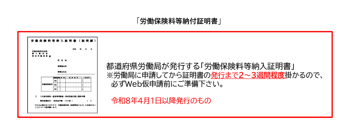 ⑦「労働保険料等納付証明書」 記入例